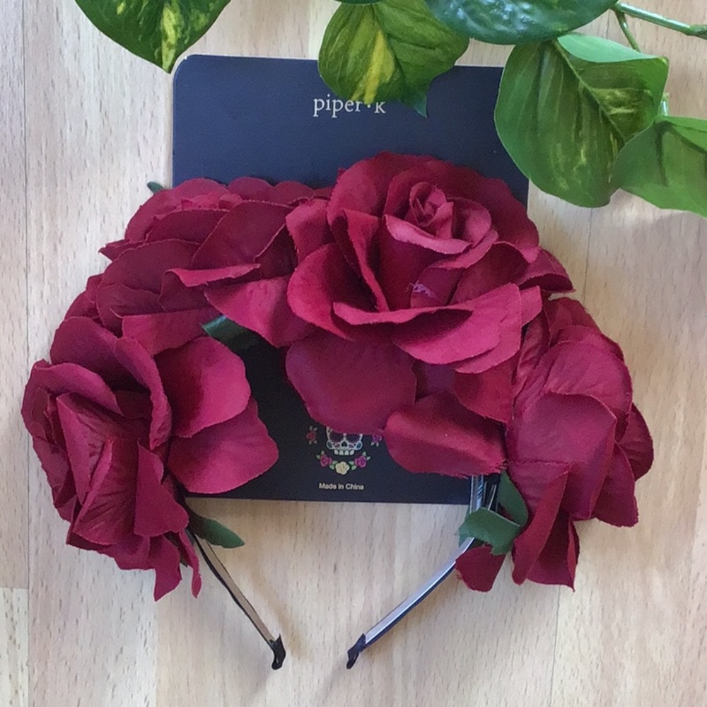 Piper K Rose Headband Flower Crown